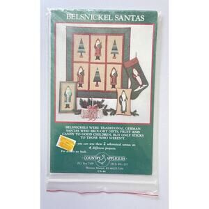 Belsnickel Santas Christmas Applique Quilt Pattern - Country Appliqués ‘88